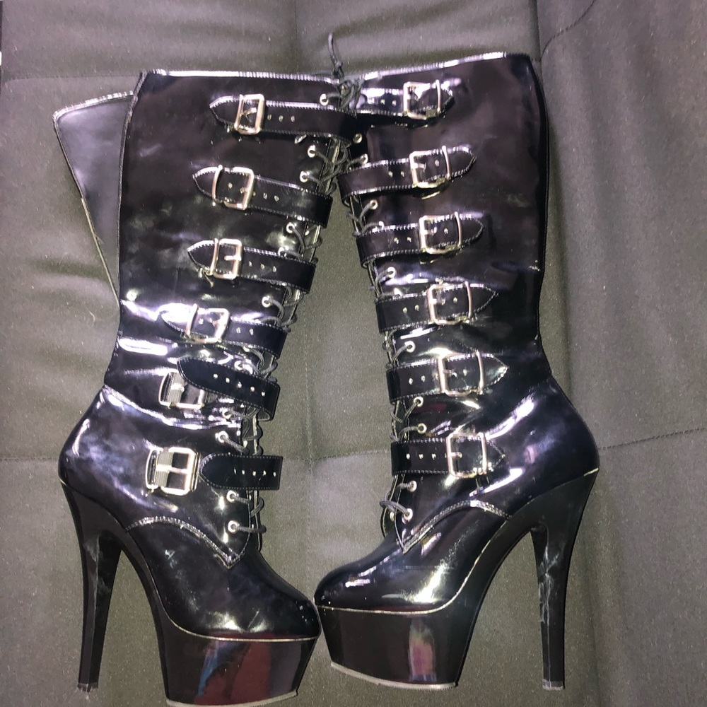 Pleaser black heels